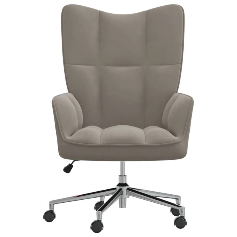 vidaXL Relaxsessel Hellgrau Samt Modell 12 von VIDAXL