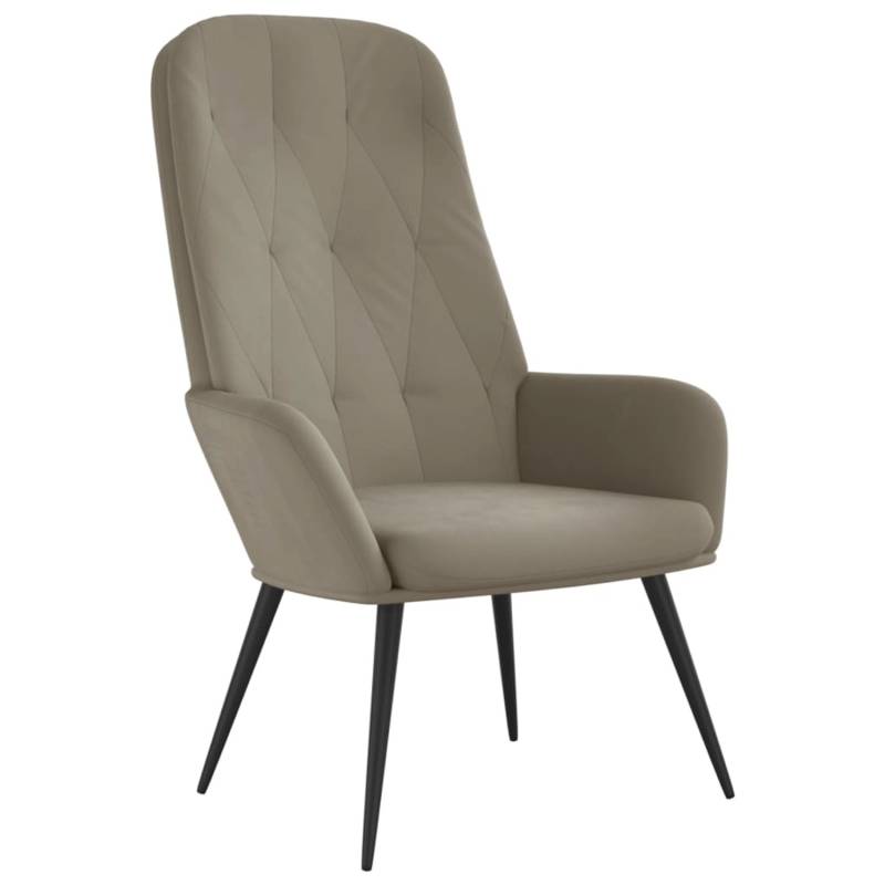 vidaXL Relaxsessel Hellgrau Samt Modell 17 von VIDAXL