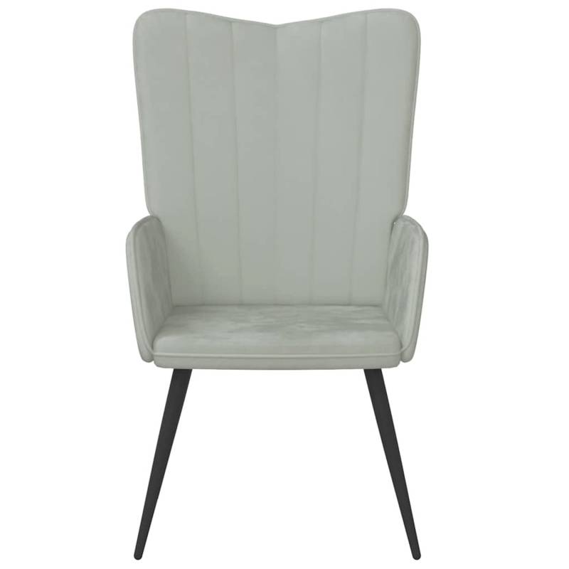 vidaXL Relaxsessel Hellgrau Samt Modell 2 von VIDAXL