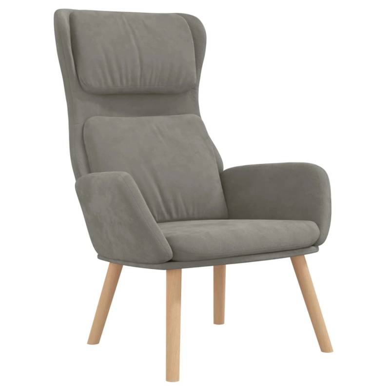 vidaXL Relaxsessel Hellgrau Samt Modell 25 von VIDAXL