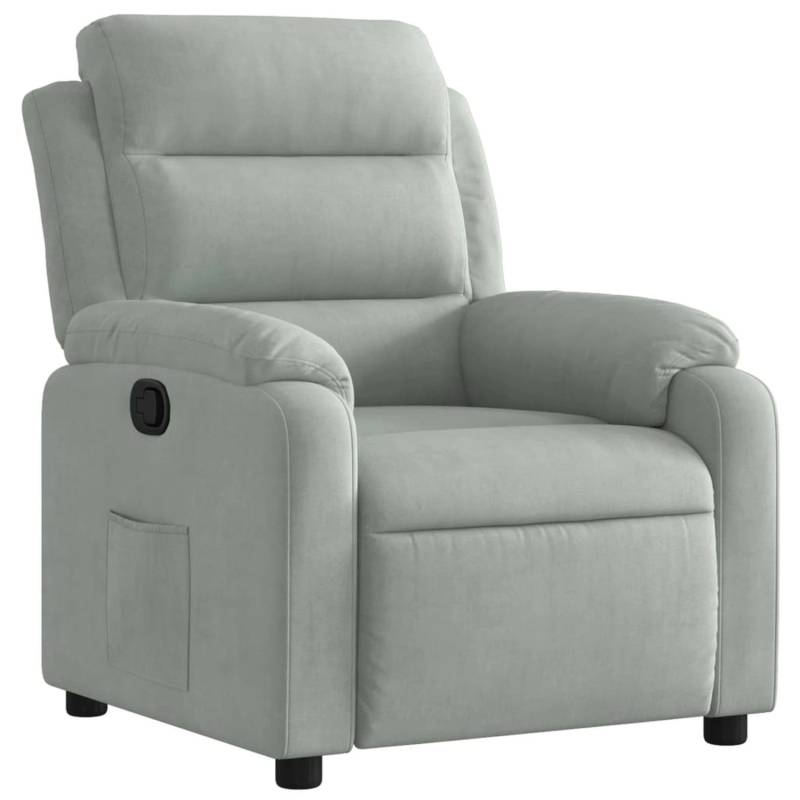 vidaXL Relaxsessel Hellgrau Samt Modell 28 von VIDAXL