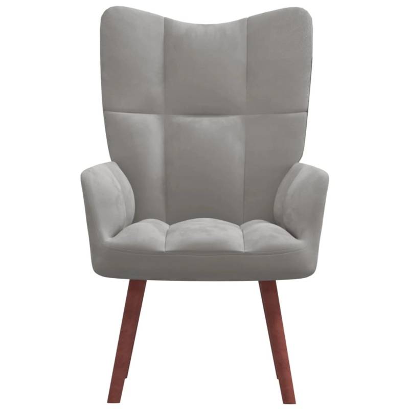 vidaXL Relaxsessel Hellgrau Samt Modell 8 von VIDAXL