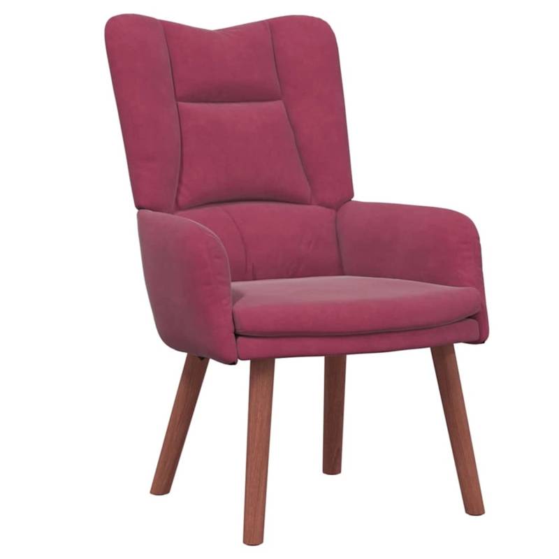vidaXL Relaxsessel Weinrot 63 x 67 x 94 cm Samt 42001808 von VIDAXL