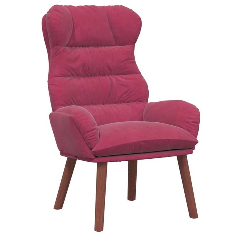 vidaXL Relaxsessel Weinrot 69 x 74 x 93 cm Samt 42001892 vidaXL Relaxsessel Weinrot 69 x 74 x 93 cm Samt 42001892 von VIDAXL