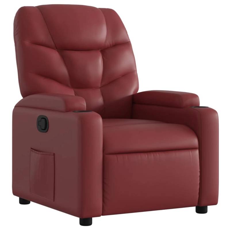 vidaXL Relaxsessel Weißrot Kunstleder Modell 27 von VIDAXL