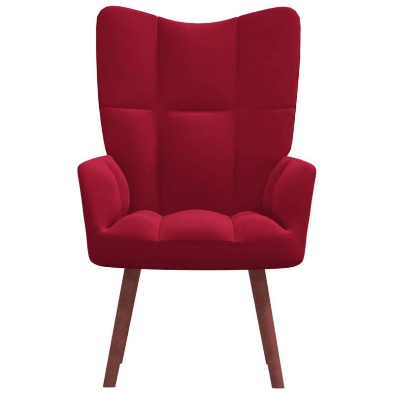 vidaXL Relaxsessel Weißrot Samt Modell 8 von VIDAXL