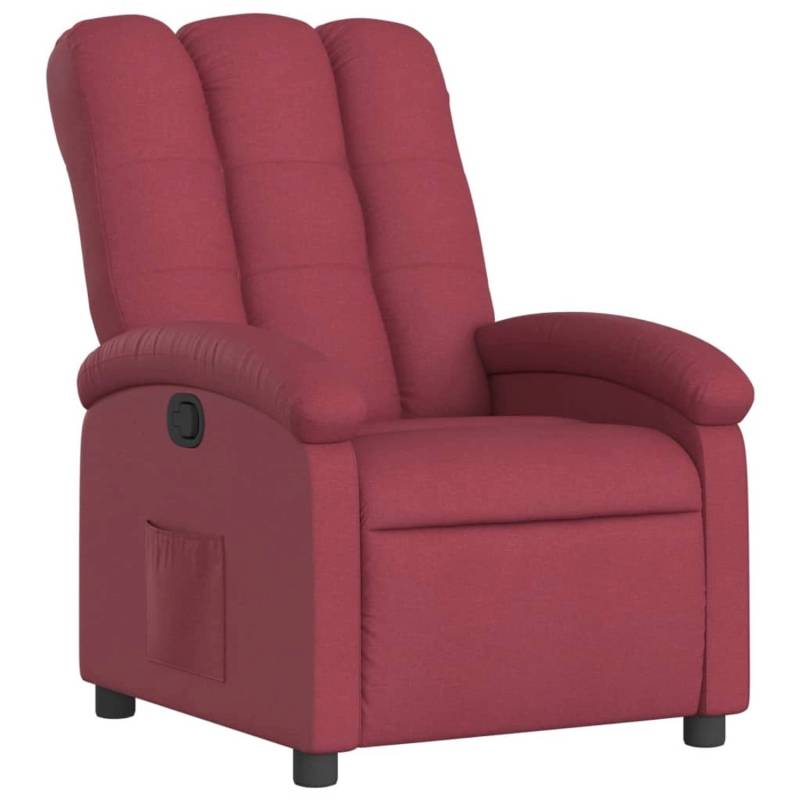 vidaXL Relaxsessel Weißrot Stoff Modell 51 von VIDAXL