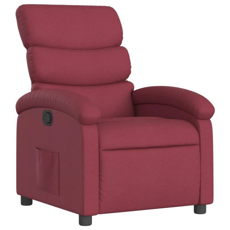 vidaXL Relaxsessel Weißrot Stoff Modell 53 von VIDAXL