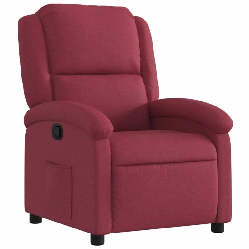 vidaXL Relaxsessel Weißrot Stoff Modell 56 von VIDAXL