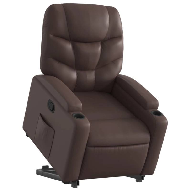 vidaXL Relaxsessel mit Aufstehhilfe Braun Kunstleder Modell 16 von VIDAXL