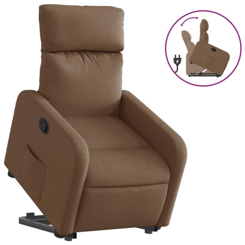 vidaXL Relaxsessel mit Aufstehhilfe Braun Stoff Modell 19 von VIDAXL