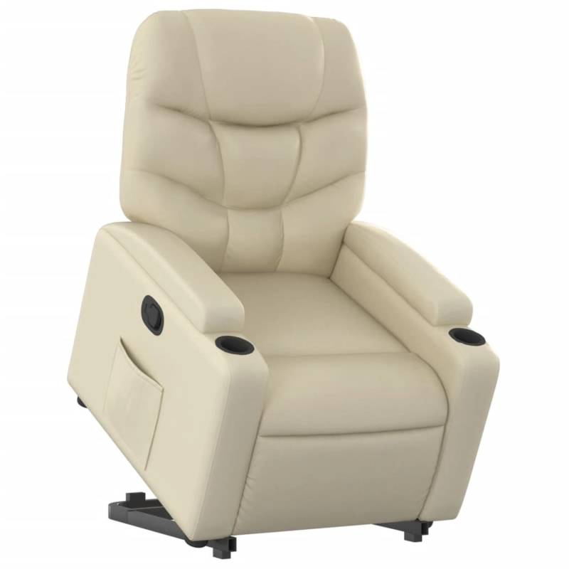 vidaXL Relaxsessel mit Aufstehhilfe Creme Kunstleder Modell 5 von VIDAXL
