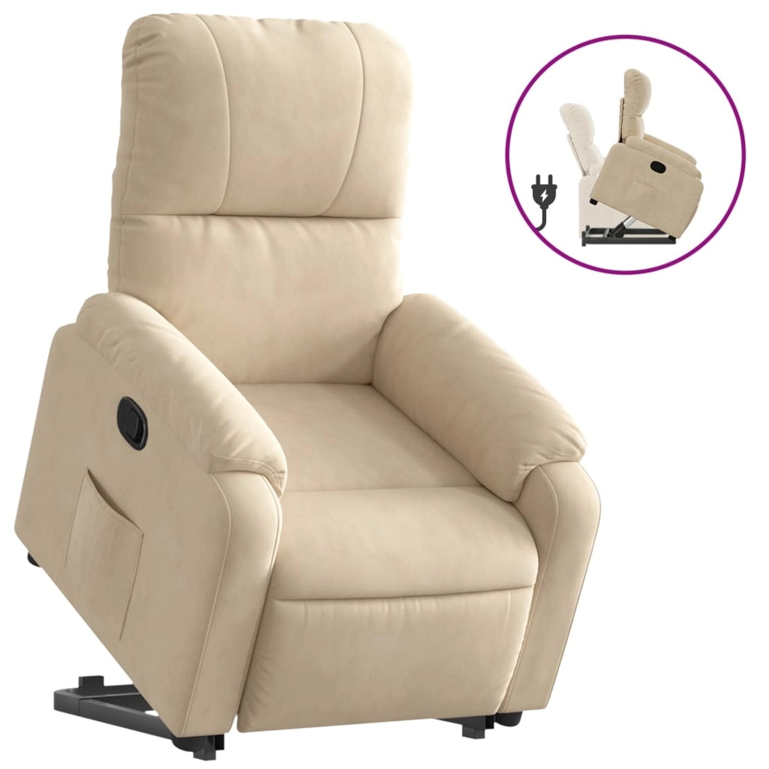 vidaXL Relaxsessel mit Aufstehhilfe Creme Mikrofasergewebe vidaXL Relaxsessel mit Aufstehhilfe Creme Mikrofasergewebe von VIDAXL