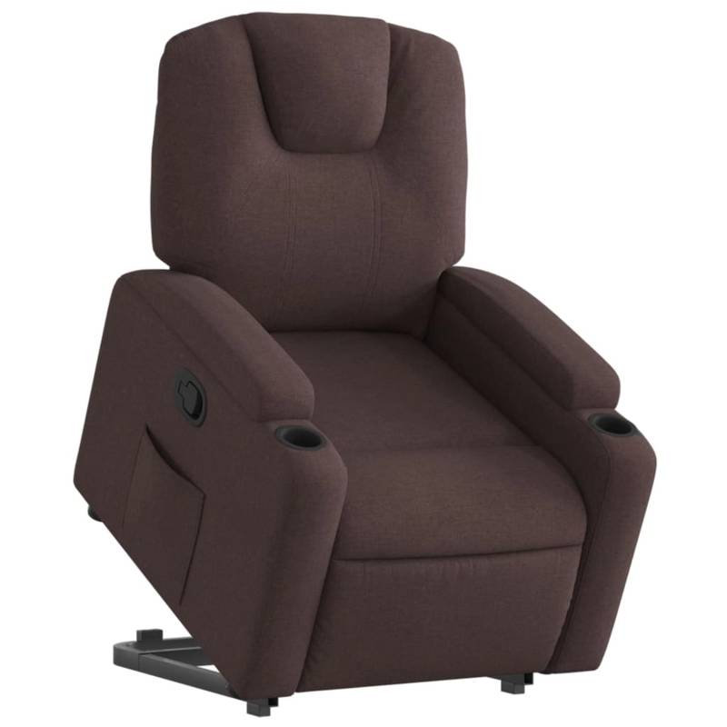 vidaXL Relaxsessel mit Aufstehhilfe Dunkelbraun Stoff Modell 19 von VIDAXL