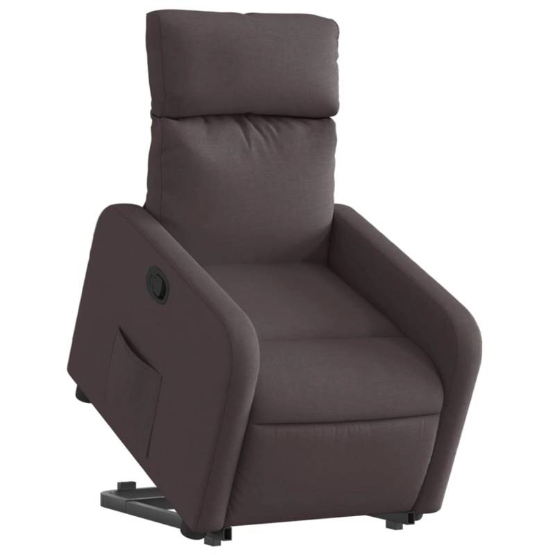 vidaXL Relaxsessel mit Aufstehhilfe Dunkelbraun Stoff Modell 25 von VIDAXL