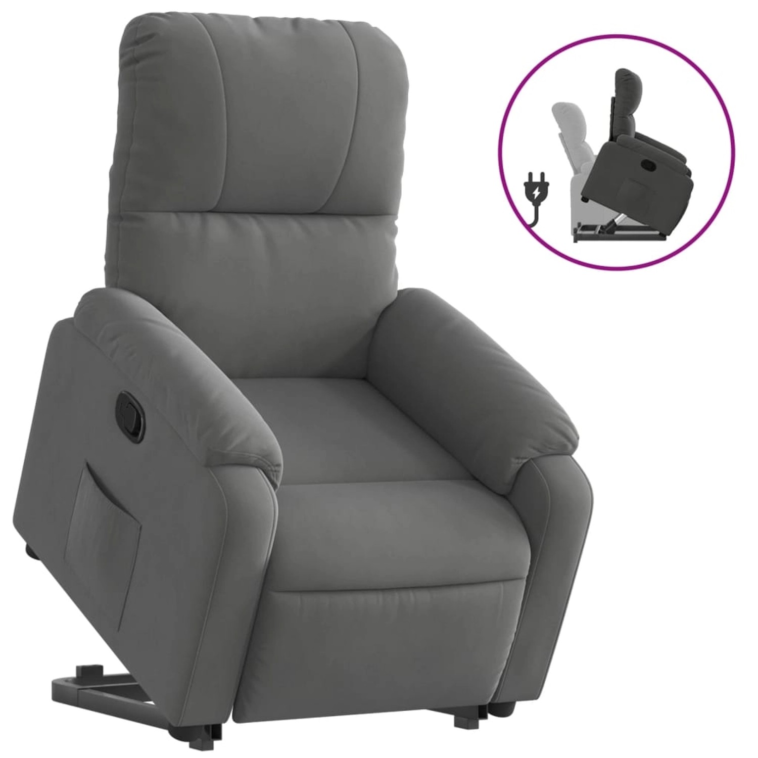 vidaXL Relaxsessel mit Aufstehhilfe Dunkelgrau Mikrofasergewebe Modell 3 vidaXL Relaxsessel mit Aufstehhilfe Dunkelgrau Mikrofasergewebe Modell 3 von VIDAXL