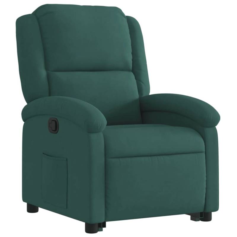 vidaXL Relaxsessel mit Aufstehhilfe Dunkelgrün Samt Modell 3 von VIDAXL