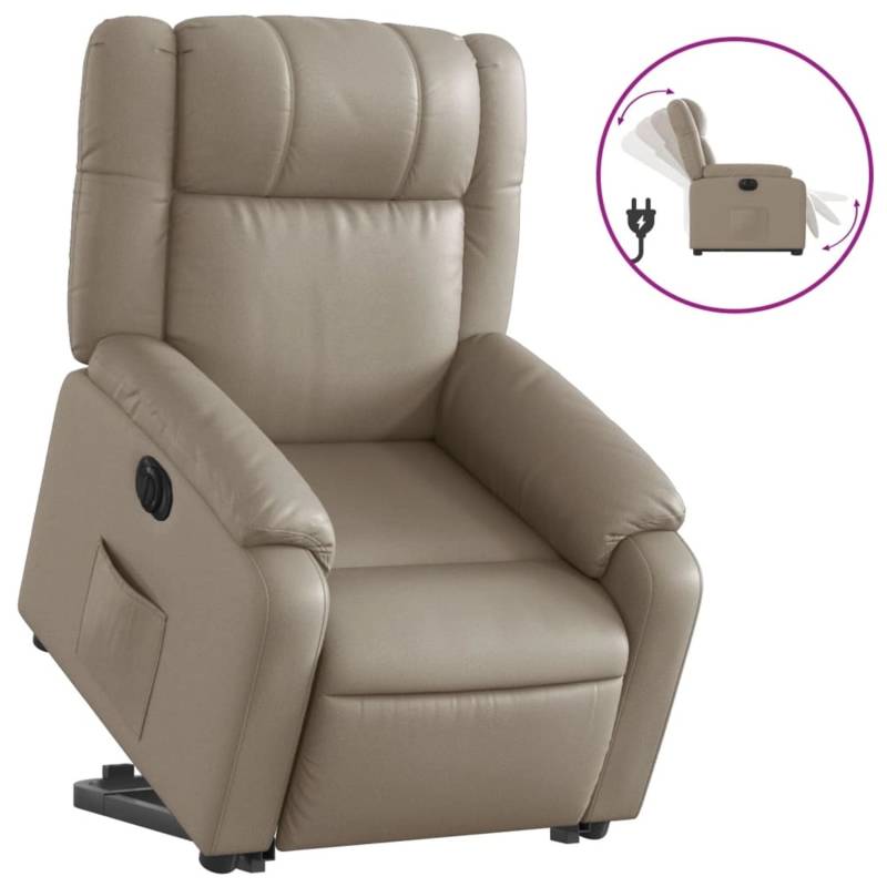 vidaXL Relaxsessel mit Aufstehhilfe Elektrisch Cappuccino Kunstleder Modell 9 von VIDAXL