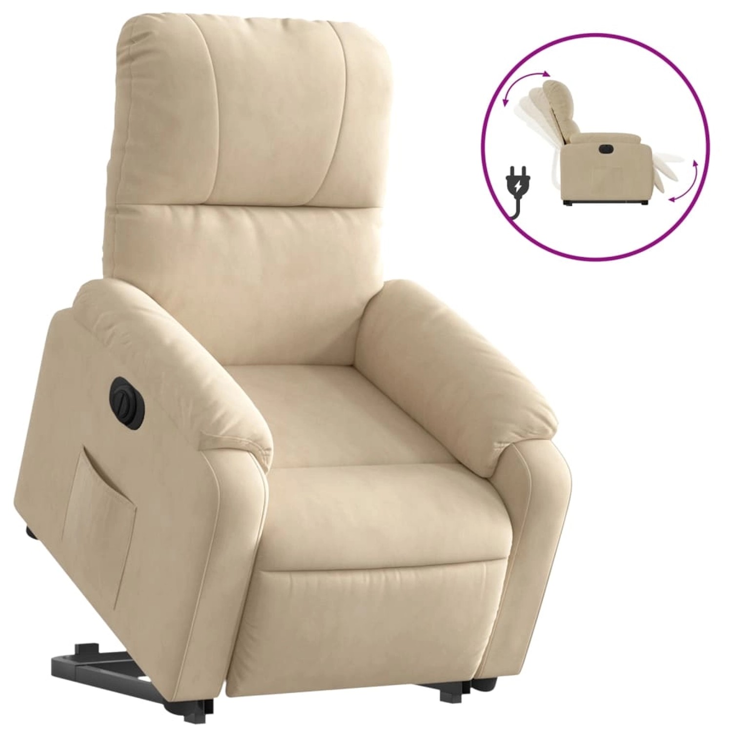 vidaXL Relaxsessel mit Aufstehhilfe Elektrisch Creme Mikrofasergewebe vidaXL Relaxsessel mit Aufstehhilfe Elektrisch Creme Mikrofasergewebe von VIDAXL