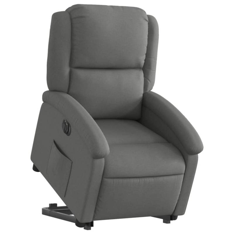 vidaXL Relaxsessel mit Aufstehhilfe Elektrisch Dunkelgrau Stoff Modell 1 von VIDAXL