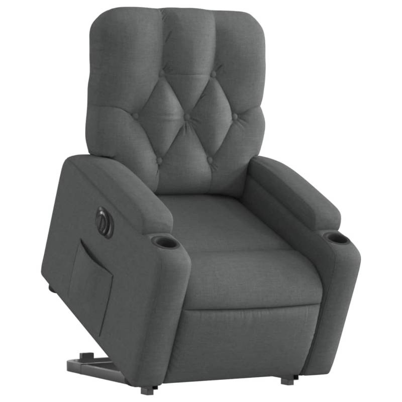vidaXL Relaxsessel mit Aufstehhilfe Elektrisch Dunkelgrau Stoff Modell 10 von VIDAXL