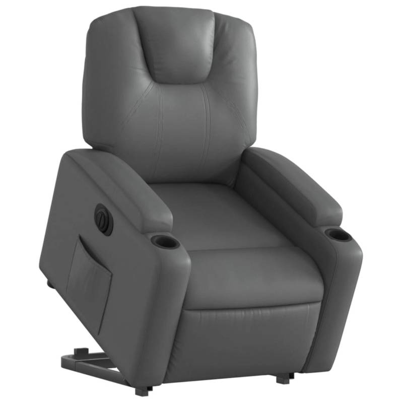 vidaXL Relaxsessel mit Aufstehhilfe Elektrisch Grau Kunstleder Modell 2 von VIDAXL