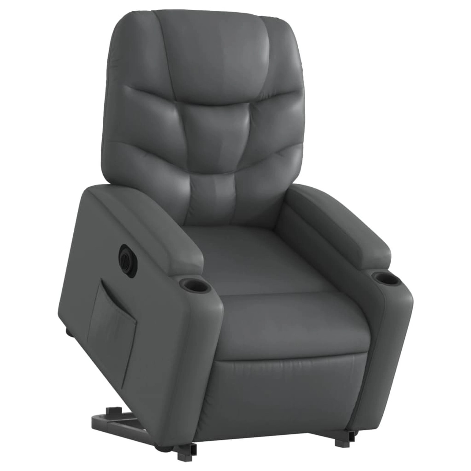 vidaXL Relaxsessel mit Aufstehhilfe Elektrisch Grau Kunstleder Modell 5 von VIDAXL