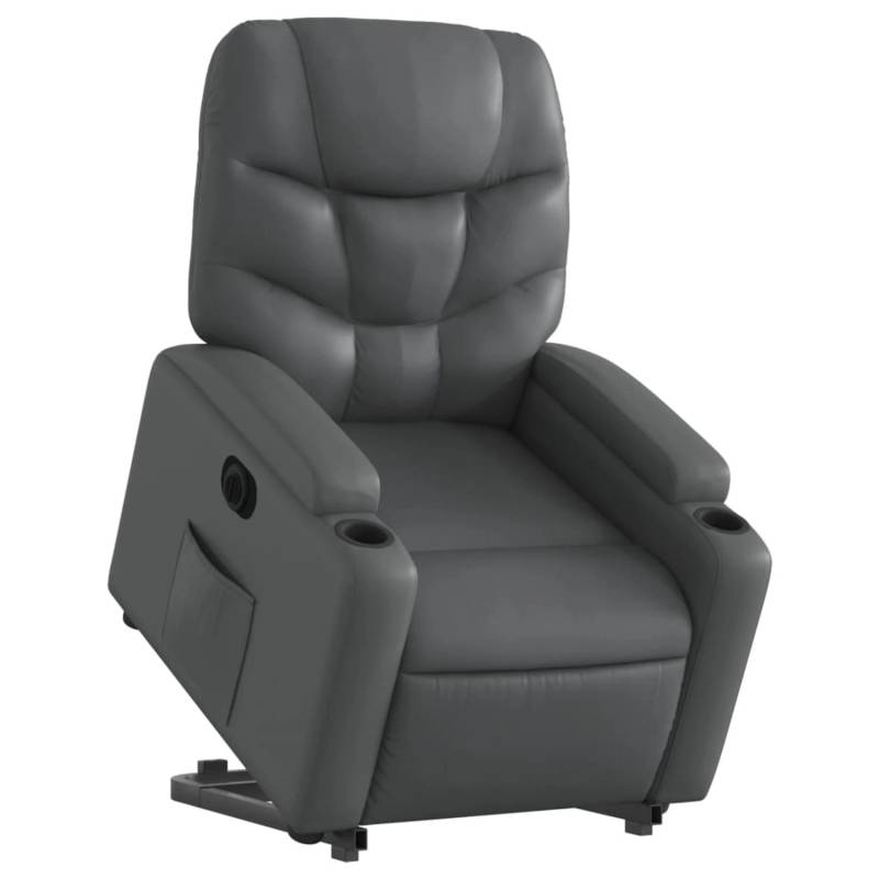 vidaXL Relaxsessel mit Aufstehhilfe Elektrisch Grau Kunstleder Modell 5 von VIDAXL