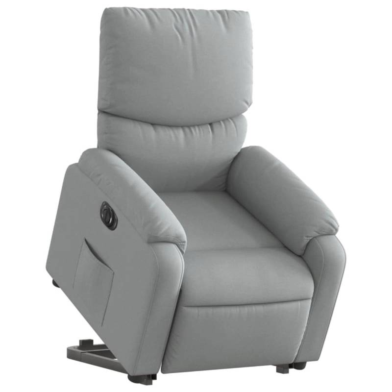 vidaXL Relaxsessel mit Aufstehhilfe Elektrisch Hellgrau Stoff Modell 4 von VIDAXL