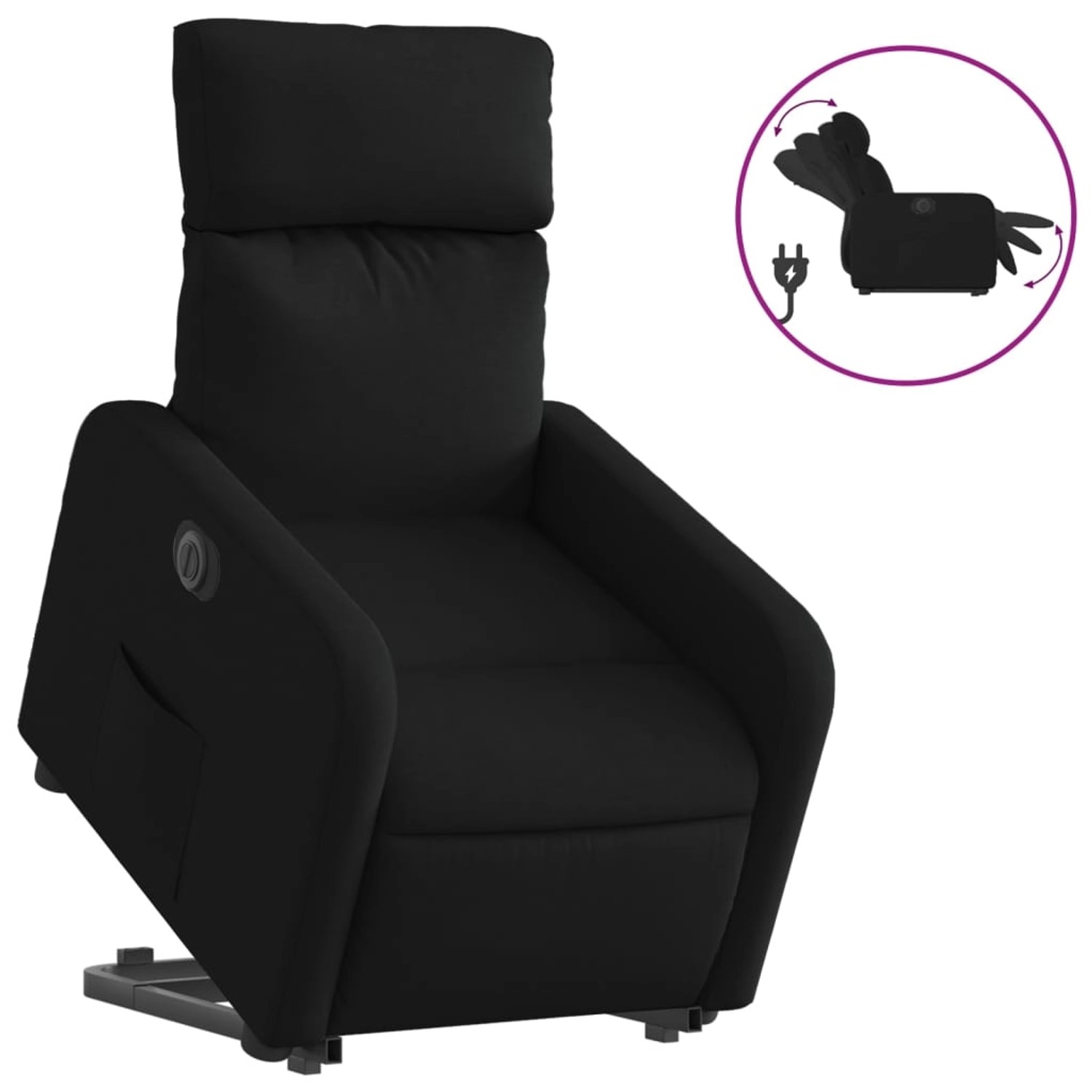 vidaXL Relaxsessel mit Aufstehhilfe Elektrisch Schwarz Stoff Modell 14 von VIDAXL