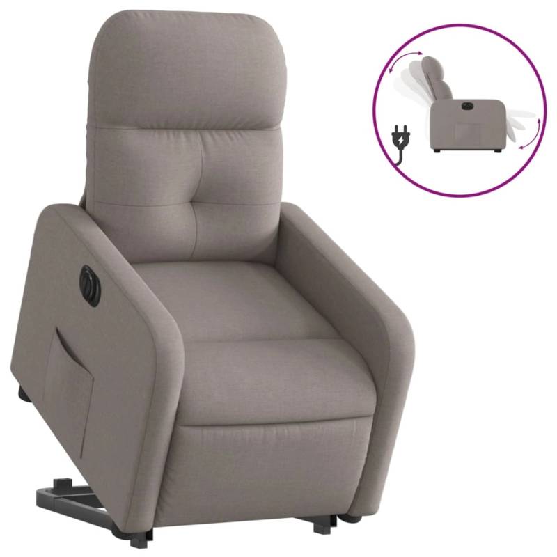 vidaXL Relaxsessel mit Aufstehhilfe Elektrisch Taupe Stoff Modell 11 von VIDAXL