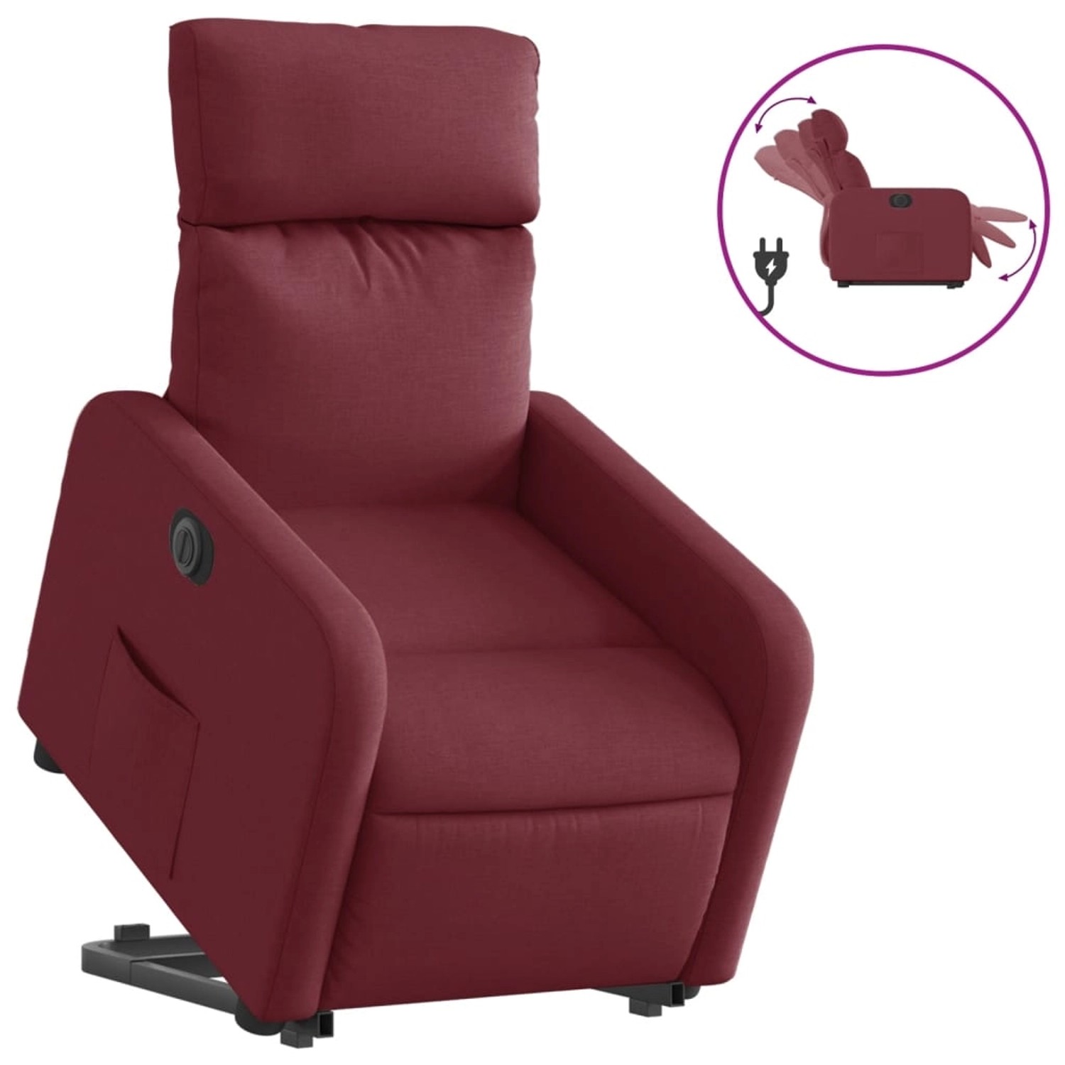 vidaXL Relaxsessel mit Aufstehhilfe Elektrisch Weißrot Stoff Modell 11 vidaXL Relaxsessel mit Aufstehhilfe Elektrisch Weißrot Stoff Modell 11 von VIDAXL