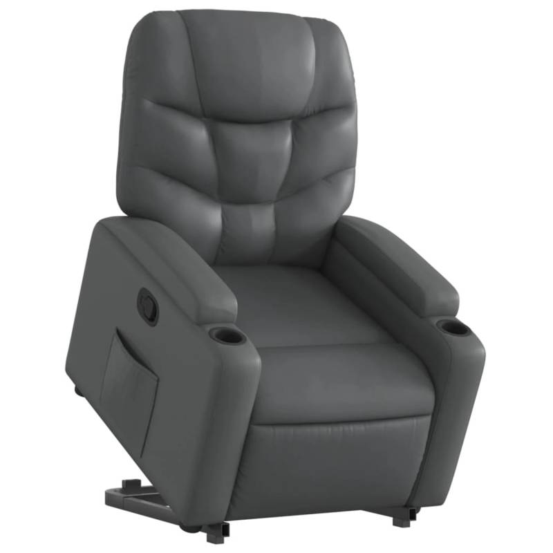 vidaXL Relaxsessel mit Aufstehhilfe Grau Kunstleder Modell 7 von VIDAXL