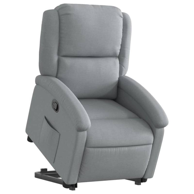vidaXL Relaxsessel mit Aufstehhilfe Hellgrau Stoff Modell 15 von VIDAXL