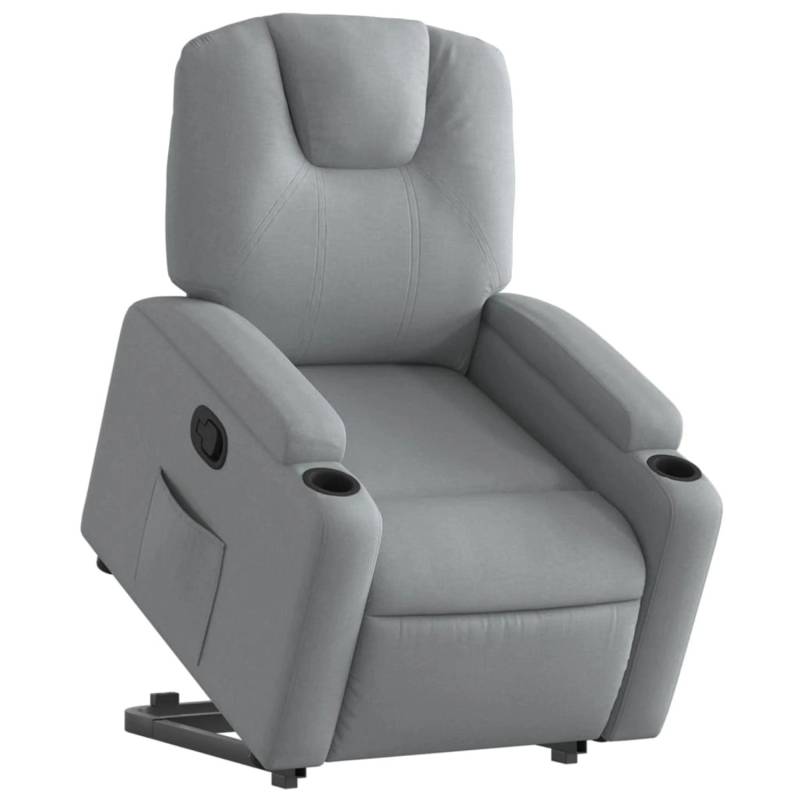 vidaXL Relaxsessel mit Aufstehhilfe Hellgrau Stoff Modell 18 von VIDAXL