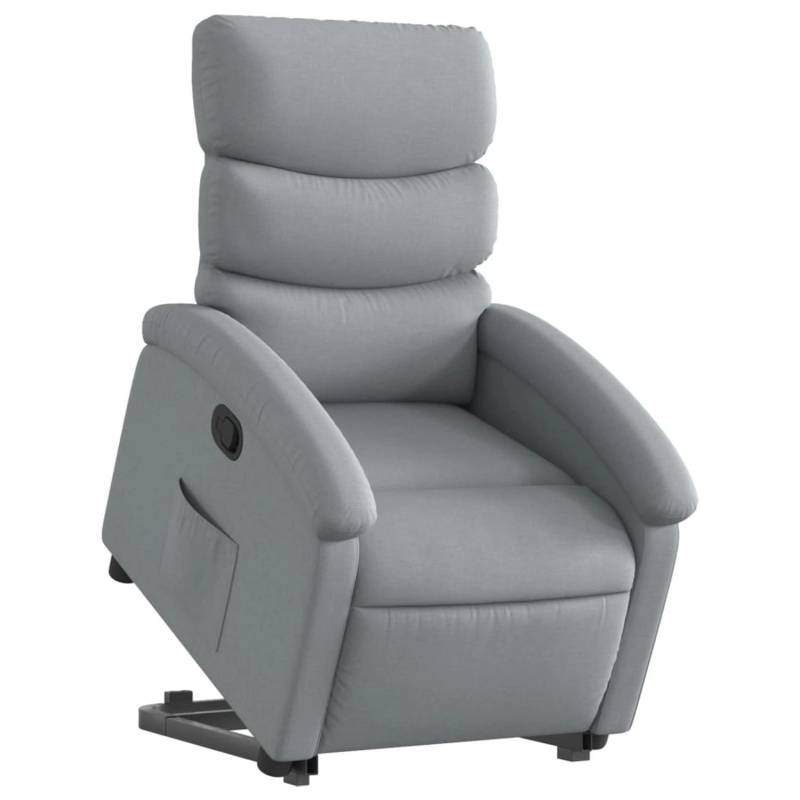 vidaXL Relaxsessel mit Aufstehhilfe Hellgrau Stoff Modell 9 von VIDAXL