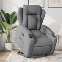 vidaXL Relaxsessel mit Aufstehhilfe Hellgrau Stoff von VIDAXL