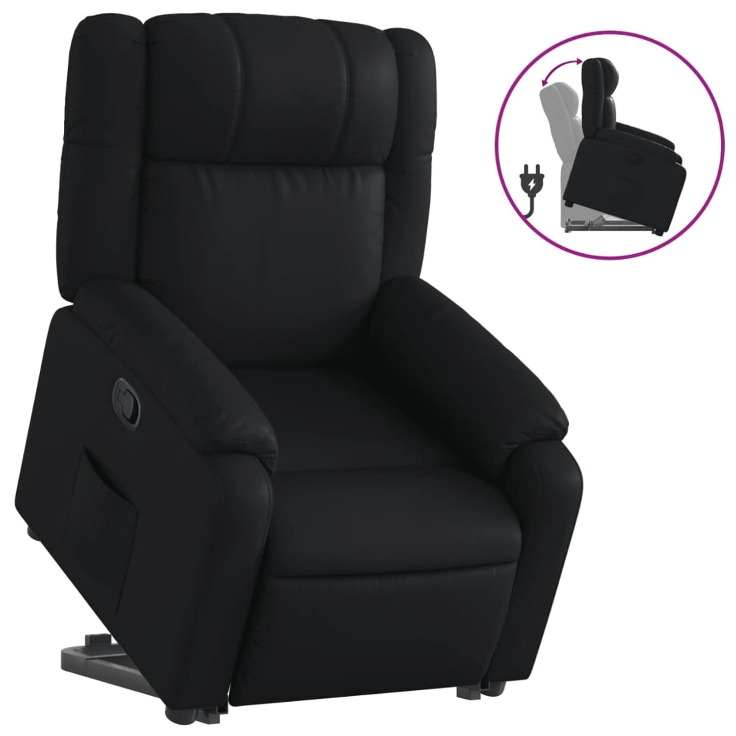 vidaXL Relaxsessel mit Aufstehhilfe Schwarz Kunstleder Modell 3 vidaXL Relaxsessel mit Aufstehhilfe Schwarz Kunstleder Modell 3 von VIDAXL