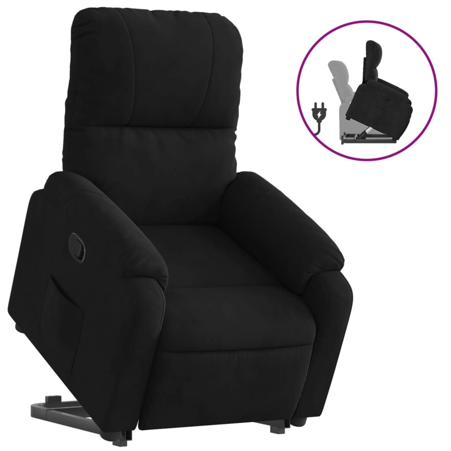vidaXL Relaxsessel mit Aufstehhilfe Schwarz Mikrofasergewebe Modell 3 vidaXL Relaxsessel mit Aufstehhilfe Schwarz Mikrofasergewebe Modell 3 von VIDAXL