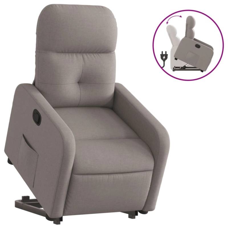 vidaXL Relaxsessel mit Aufstehhilfe Taupe Stoff Modell 25 von VIDAXL