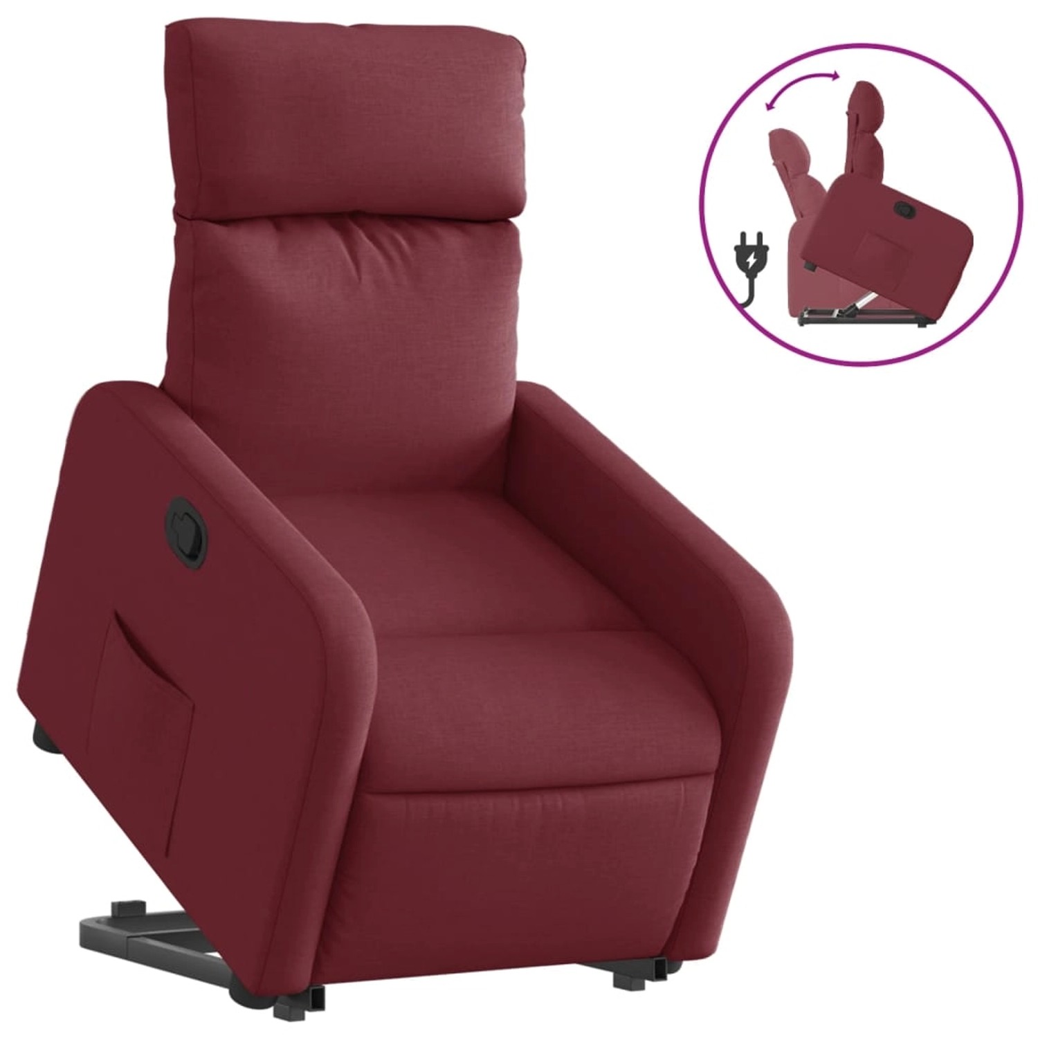 vidaXL Relaxsessel mit Aufstehhilfe Weißrot Stoff Modell 20 vidaXL Relaxsessel mit Aufstehhilfe Weißrot Stoff Modell 20 von VIDAXL