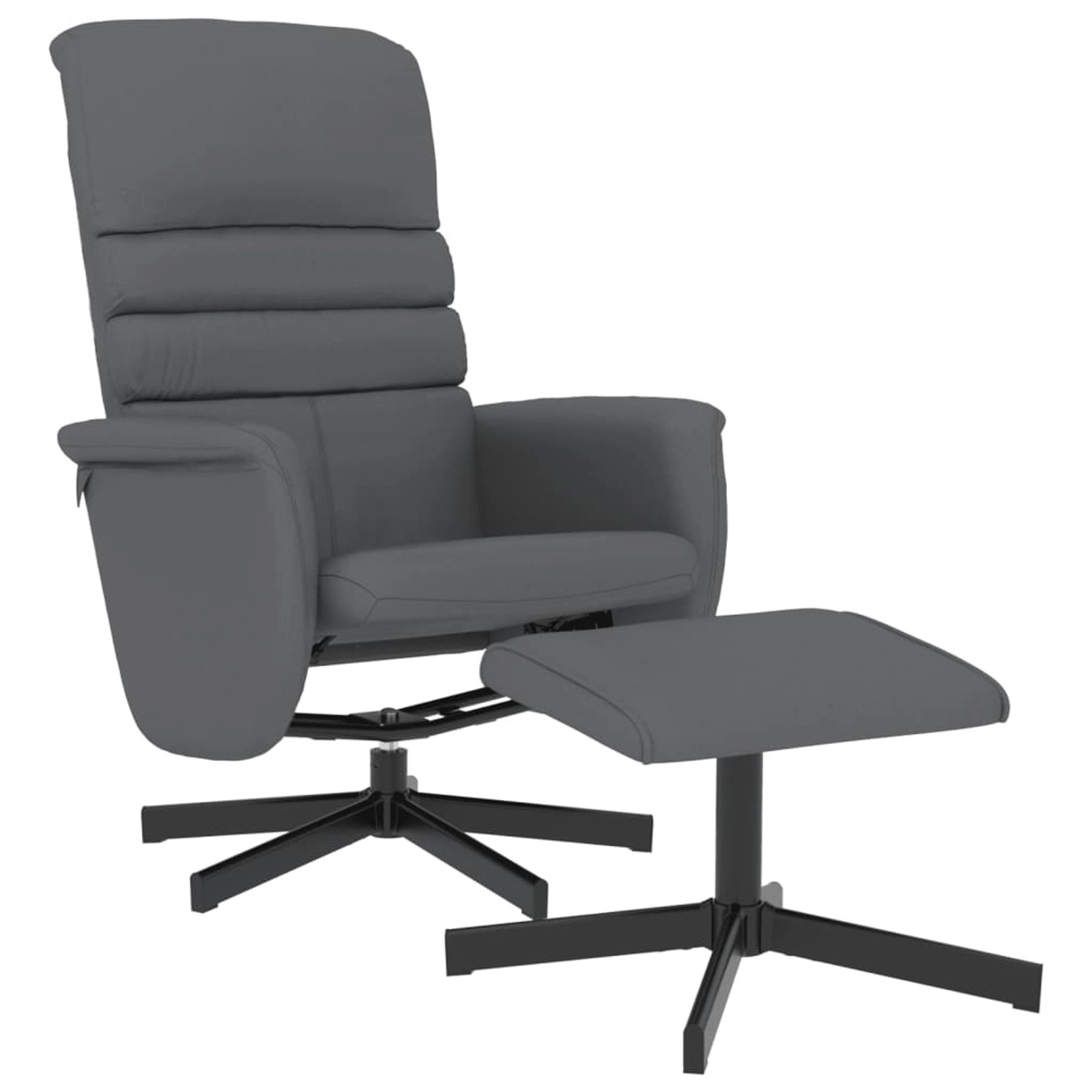 vidaXL Relaxsessel mit Fußhocker Grau Kunstleder Modell 5 vidaXL Relaxsessel mit Fußhocker Grau Kunstleder Modell 5 von VIDAXL