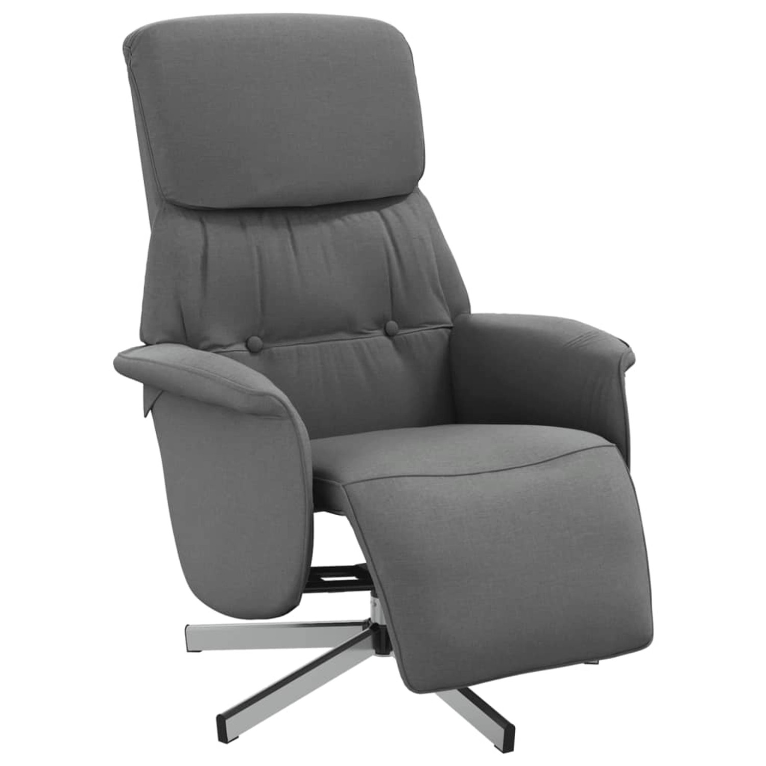 vidaXL Relaxsessel mit Fußteil Dunkelgrau Stoff Modell 4 von VIDAXL