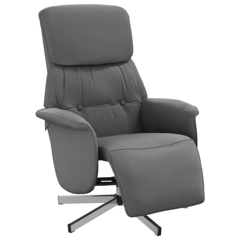 vidaXL Relaxsessel mit Fußteil Dunkelgrau Stoff Modell 4 von VIDAXL