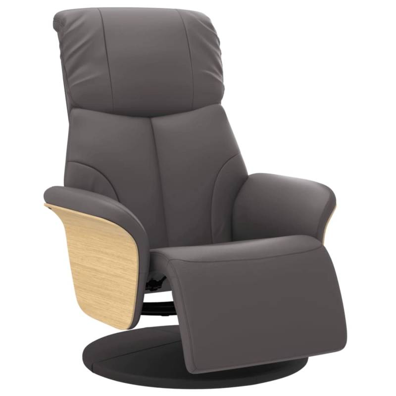 vidaXL Relaxsessel mit Fußteil Grau Kunstleder 356627 von VIDAXL