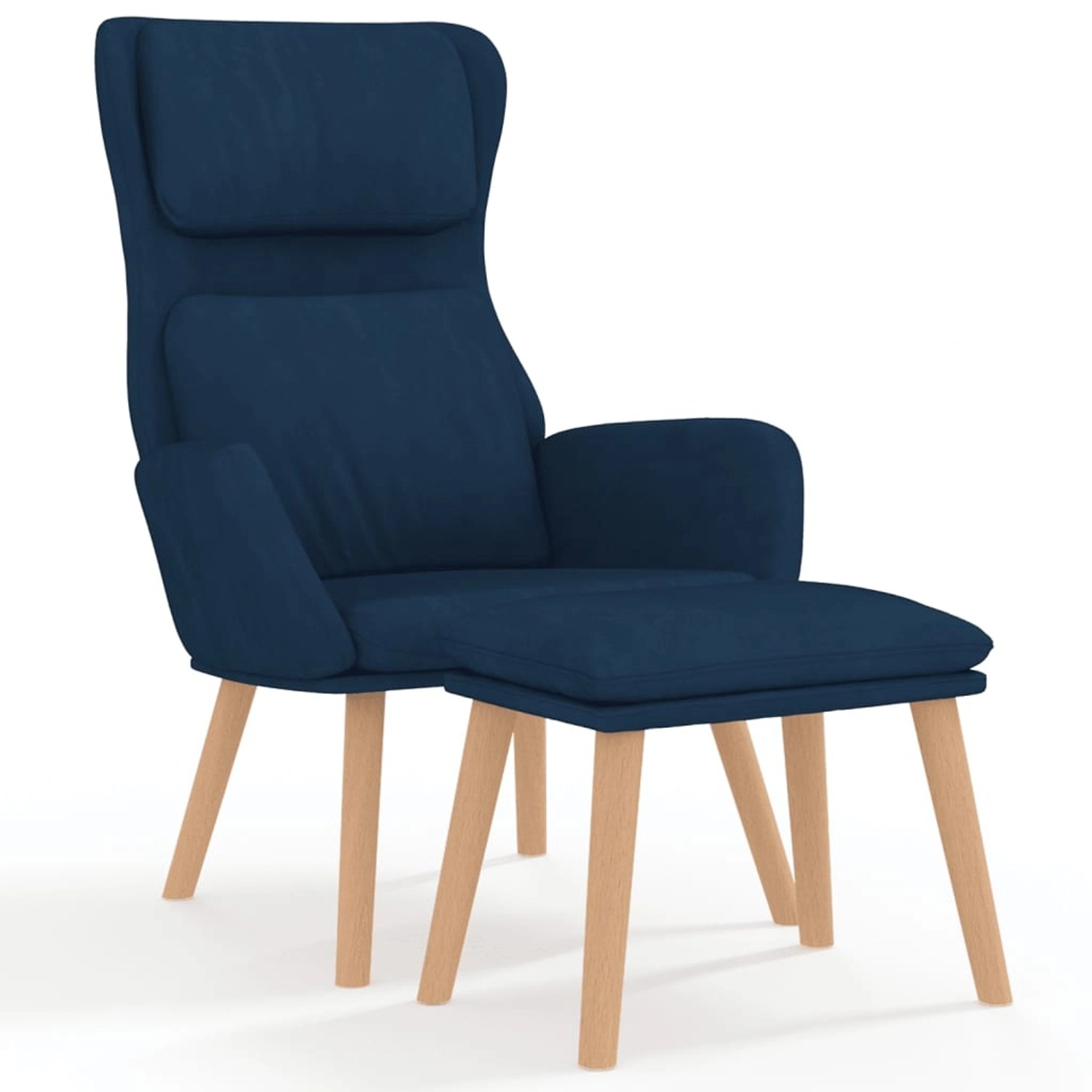 vidaXL Relaxsessel mit Hocker Blau Samt Modell 17 vidaXL Relaxsessel mit Hocker Blau Samt Modell 17 von VIDAXL