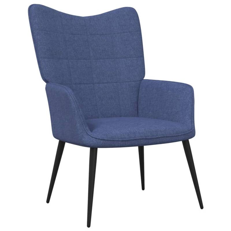 vidaXL Relaxsessel mit Hocker Blau Stoff Modell 3 von VIDAXL