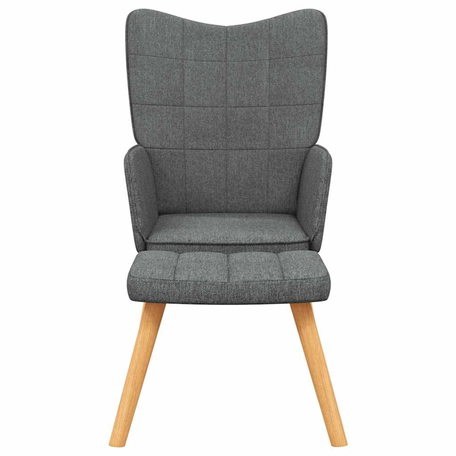 vidaXL Relaxsessel mit Hocker Dunkelgrau Stoff Modell 4 vidaXL Relaxsessel mit Hocker Dunkelgrau Stoff Modell 4 von VIDAXL