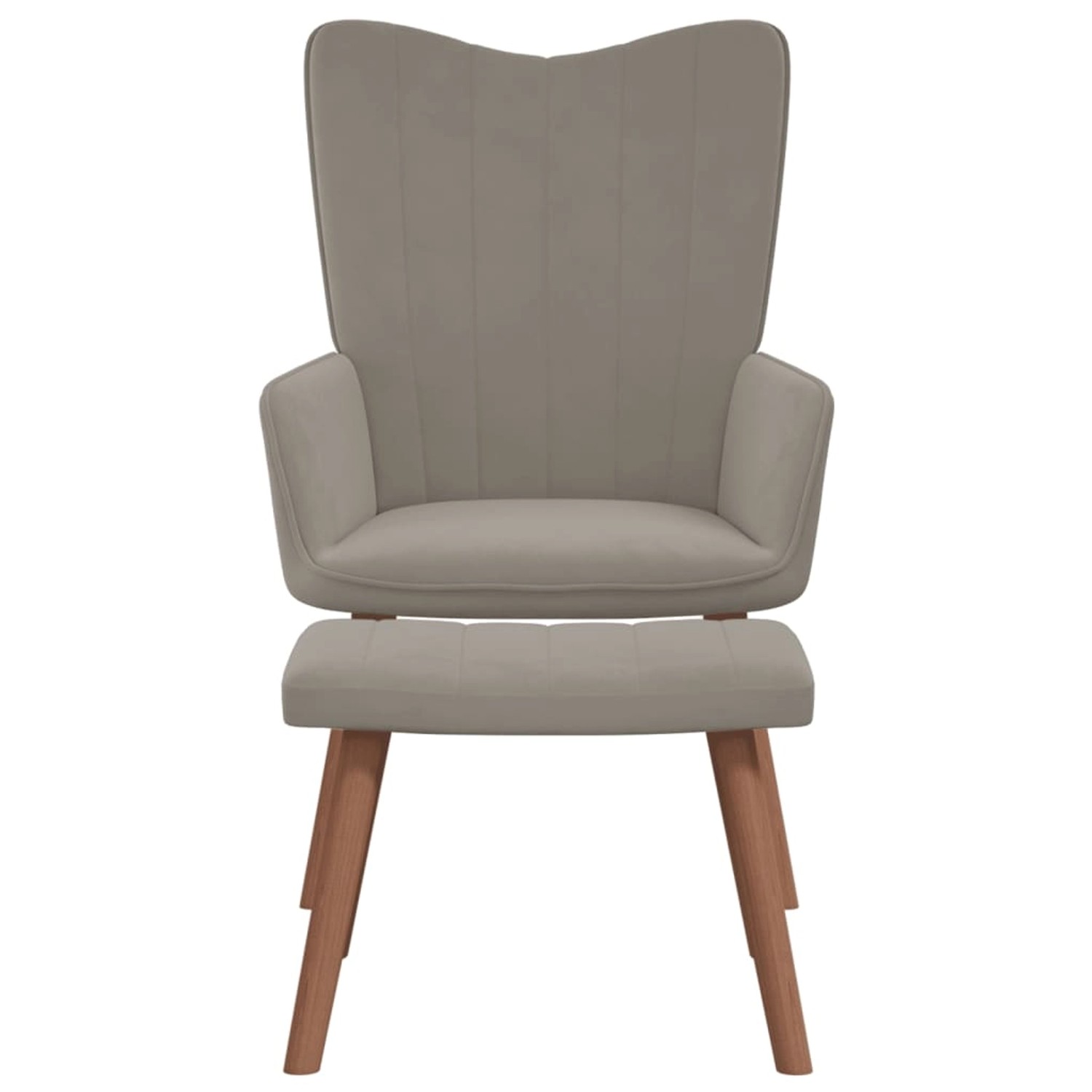 vidaXL Relaxsessel mit Hocker Hellgrau Samt Modell 1 vidaXL Relaxsessel mit Hocker Hellgrau Samt Modell 1 von VIDAXL