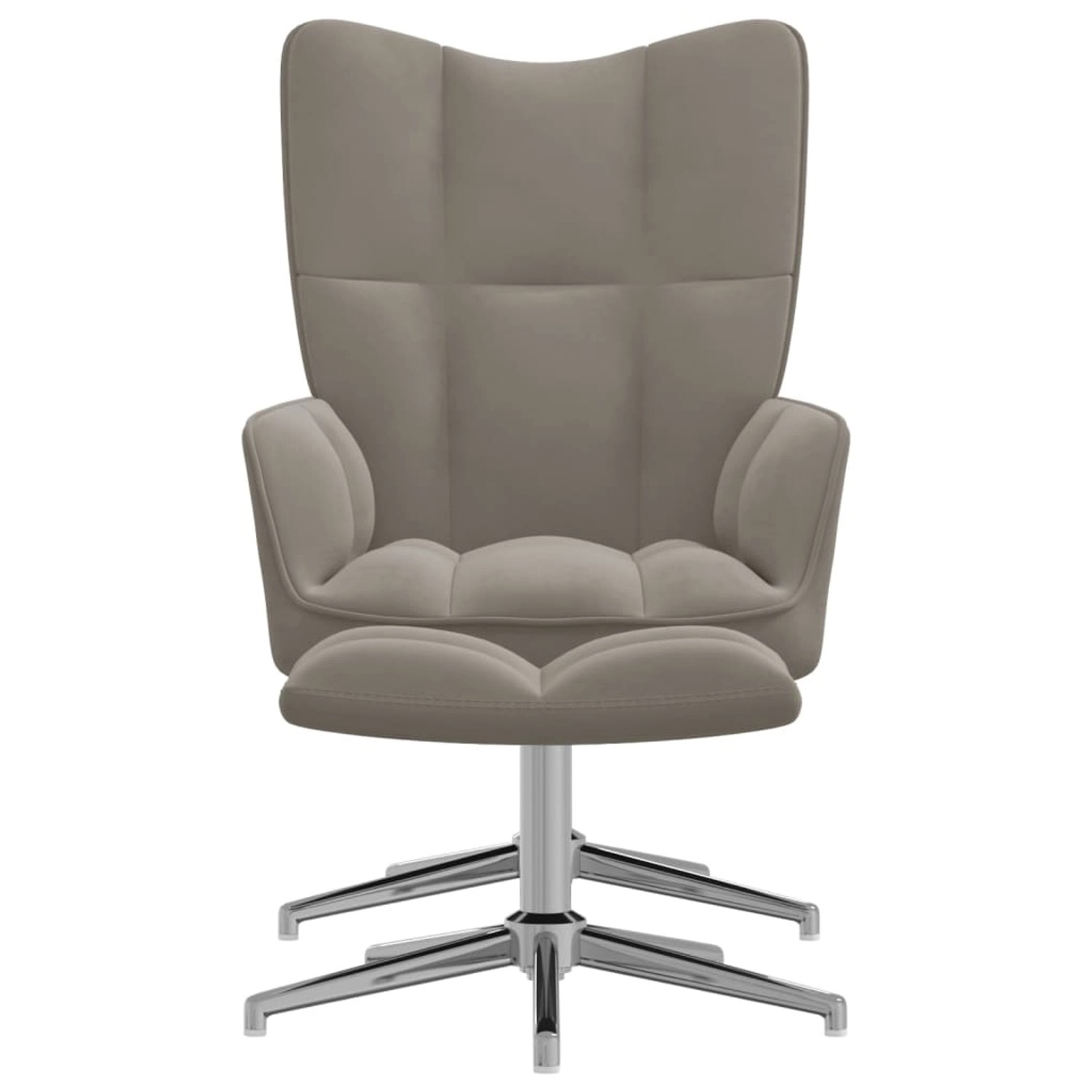 vidaXL Relaxsessel mit Hocker Hellgrau Samt Modell 8 vidaXL Relaxsessel mit Hocker Hellgrau Samt Modell 8 von VIDAXL